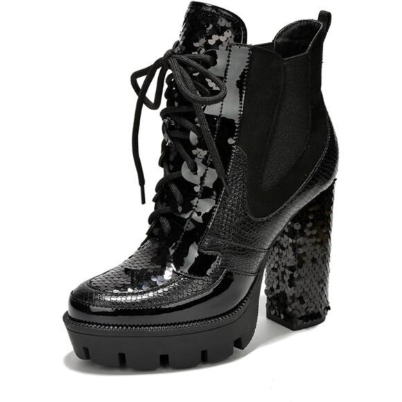 Women's Rhinestone Cowboy Booties Ankle Boots with Pointed Toe - Picture 1 of 7
